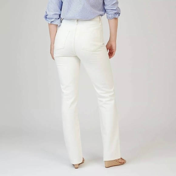 J Crew Re-Imagined Womens Rigid Full-length Bootcut Jean Sz 25 Cream/White AN044 - Picture 2 of 11